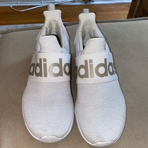 Size 8 white adidas running shoes